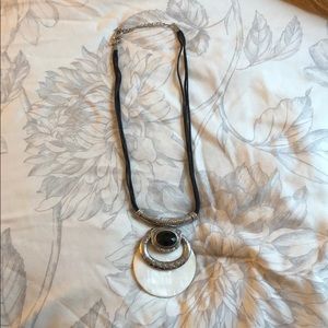 💍Black cord necklace with pendant